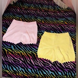 SHEIN Pink and Yellow Women Shorts